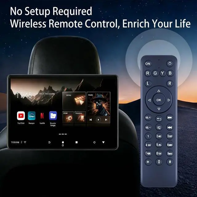 Alt view image 5 of 5 - ZWP Replacement Remote Control fit for 2013-2016 Mercedes GL350 GL450 GL550 GL63 GLS350d GLS450 GLS550 GLS63 GLE350 GLE400 GLE450 GLE43 Rear DVD Entertainment A2218703889 or A2128200097