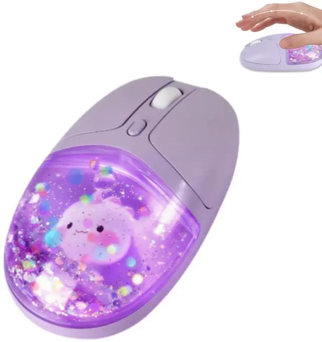 Main image of Bluetooth Wireless Mouse,Creative Floating Cartoon Rabbit Animal Mice,RGB Backlit Rechargeable Triple Mode(Dual Bluetooth+USB) Computer Silent Mouse with USB Receiver for Laptop/MacBook/iPad/PC