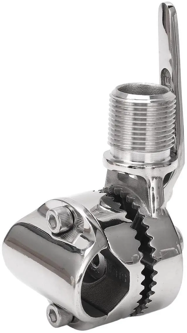 Main image of Acouto Adjustable Ratchet Base Mount Marine VHF Antenna Mount 316 Stainless Steel Adjustable Ratchet Mount for 7/8 to 1in Rails