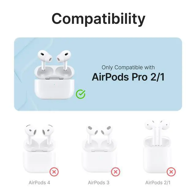 Alt view image 2 of 5 - Catalyst Waterproof Case for AirPods Pro 2nd Generation and AirPods Pro 1st Generation - Wireless and USB-C Charging Compatible, One Piece Design, High Drop Protection Case