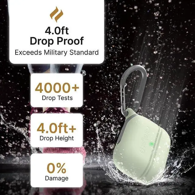 Alt view image 3 of 5 - Catalyst Waterproof Case for AirPods Pro 2nd Generation and AirPods Pro 1st Generation - Wireless and USB-C Charging Compatible, One Piece Design, High Drop Protection Case