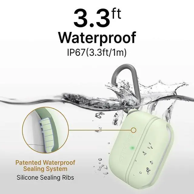 Alt view image 4 of 5 - Catalyst Waterproof Case for AirPods Pro 2nd Generation and AirPods Pro 1st Generation - Wireless and USB-C Charging Compatible, One Piece Design, High Drop Protection Case
