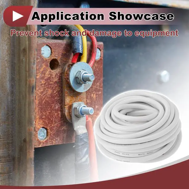 Alt view image 3 of 5 - HEROFFIX Electrical Ground Wire Automotive Power Wire 33FT White TC 1 Pcs 18Gauge 8 Conductor Fully Insulated& Soft Touch Jacket Universal
