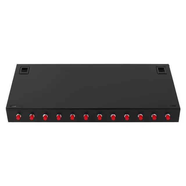 Alt view image 2 of 5 - Duogalia FC-UPC 12 Simplex 12 Port Rack Mount Enclosure Box with Splice Tray Singlemode FC-UPC Kit (Includes 1.2 Meter Pigtail and 12PC Coupler)