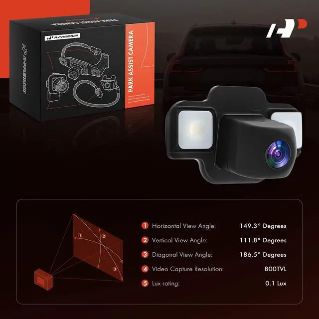 Alt view image 2 of 5 - A-Premium Rear View Backup Camera Compatible with Toyota