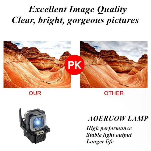 Alt view image 4 of 5 - AOERUOW PK-L2615U / PK-L2615UP / PK-L2615UG Replacement Lamp Bulb with Housing for JVC DLA-X5900BE,DLA-X7500,DLA-X7000BE,DLA-X7900BE,DLA-X9900BE,DLA-X570R,DLA-X590R,DLA-RS640U,DLA-RS600E