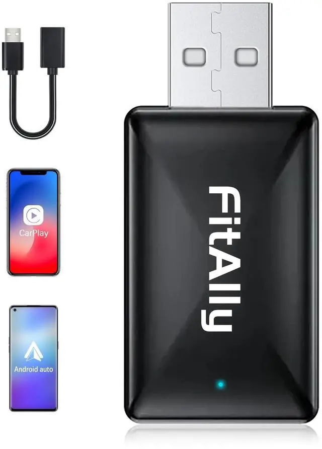 Main image of 2 in 1 Wireless CarPlay & Android Auto Adapter, Plug & Plug Auto Connect No Delay, Converts Wired to Wireless for Factory Wired Cars from 2016+, Compatible for iPhone & Android Phone, US