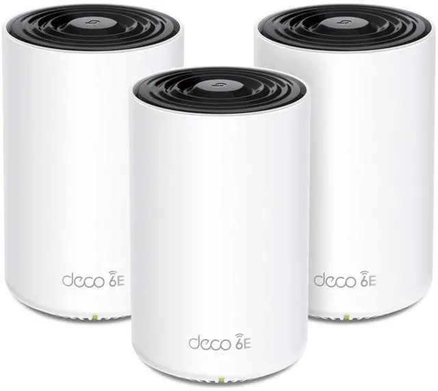 Main image of TP-Link Deco XE70 Pro AXE4900 Tri-Band WiFi 6E Mesh WiFi System - 2.5G WAN/LAN Ports, 4.9 Gbps Wi-Fi 7,200 Sq. Ft Coverage, Connect up to 200 Devices, 6 GHz Band, 3-Pack