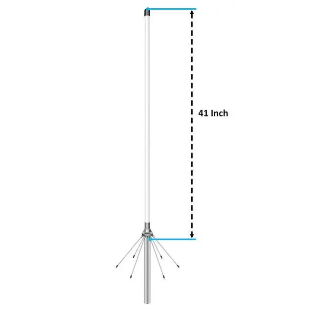 Alt view image 2 of 5 - FMUSER UV100 Dual Band Base Antenna,41 Inch 144/430MHz Fiberglass Ham Radio Antenna for Ham Radio Base Station