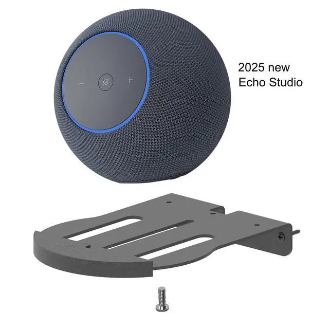 Alt view image 2 of 5 - HOOKMEMO Wall Mount Stand Compatible for Echo Studio Speaker and Other Suitable Speakers,Sonos Era100,Sonos Era300 and Homepod 2 and sonyTREBLAB HD-360
