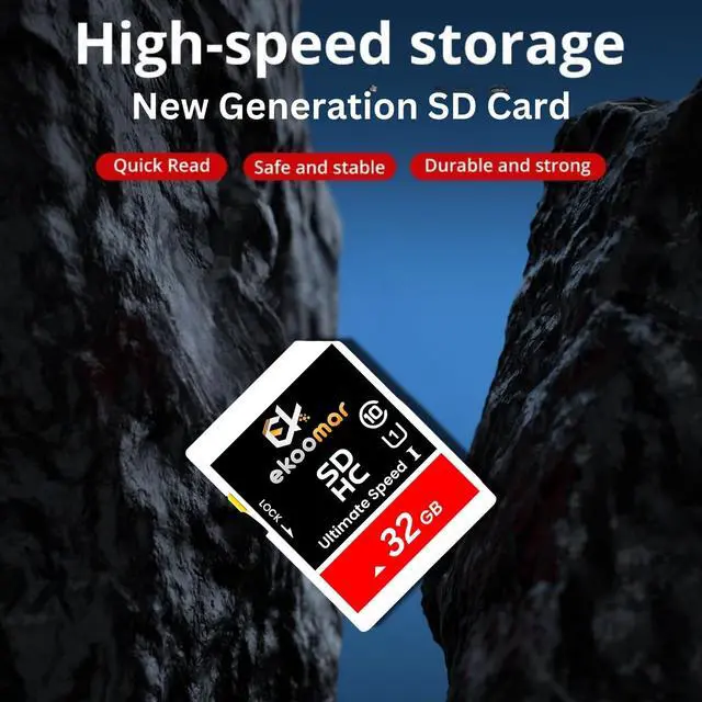 Alt view image 4 of 5 - Ekoomar Card - Class 10, High-Speed Memory Card with 100MB/s for Digital Camera, Dash Cam, & Video Recording ^^ Durable & Reliable Storage for Memories, Camera Card 32GB (Pack of 3)