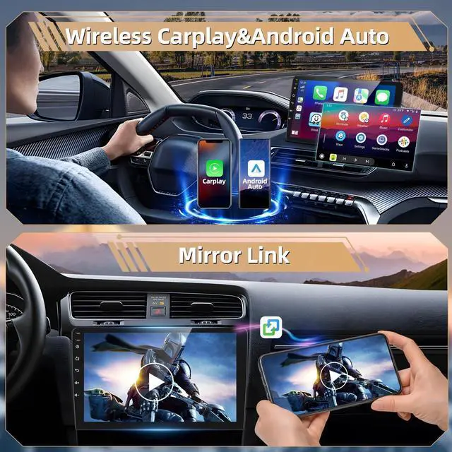 Alt view image 3 of 5 - 6+128G Car Stereo Radio for Honda Fit Jazz 2008-2013 10.1" Touch Screen Audio with CarPlay Android Auto Bluetooth GPS Navi Mirror Link WiFi EQ RDS Hi-Fi Backup Camera