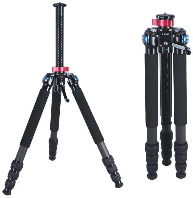 Main image of SIRUI R-4214E Heavy-Duty Carbon Tripod with Geared Center Column, 70Professional Tripod with Dual Mounting Platform for Cameras, Telescopes, Measuring Instruments, Max Load 14kg/30lbs