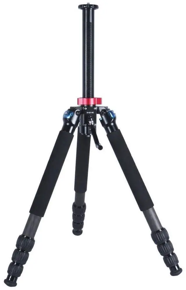 Alt view image 4 of 5 - SIRUI R-4214E Heavy-Duty Carbon Tripod with Geared Center Column, 70Professional Tripod with Dual Mounting Platform for Cameras, Telescopes, Measuring Instruments, Max Load 14kg/30lbs