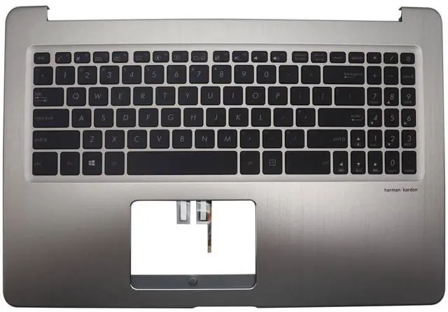 Main image of New Gold Palmrest for Asus N580V N580VD N580GD NX580VD NX580VN Upper Case with Backlit Keyboard 90NB0FL1-R33US1