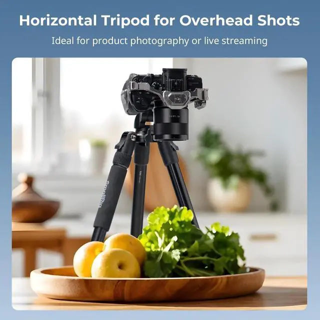 Alt view image 4 of 5 - SmallRig CT25 64.5"/164cm Horizontal Overhead Tripod for iPhone & Camera, with Phone Holder & Carrying Bag, 22lb Max Load Aluminum Lightweight Camera Tripod for Overhead Shots/Live Streaming