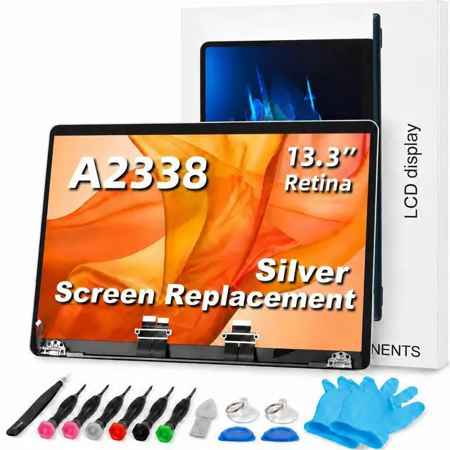 Main image of TRGSLKSS A2338 Screen Replacement for 13.3 inches MacBook Pro M1 2020 2022 Year 2560x1600 Replacement LCD Full Assembly for EMC 3578 Silver