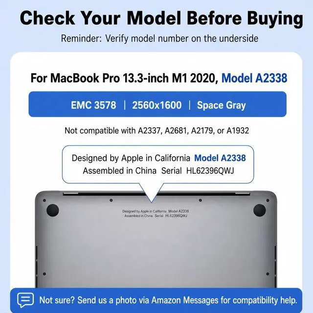 Alt view image 2 of 5 - TRGSLKSS A2338 Screen Replacement for 13.3 inches MacBook Pro M1 2020 2022 Year 2560x1600 Replacement LCD Full Assembly for EMC 3578 Silver