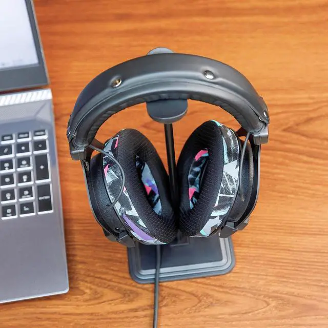 Alt view image 3 of 5 - WC Freeze DT770 - Cooling Gel Ear Pads for Beyerdynamic DT770, DT990, DT880, MMX300, DT1770, DT1990 Headphones ^^ Sport Fabric Exterior, Noise Isolation, Enhanced Foam, Cooler for Longer ^^ 90's Black