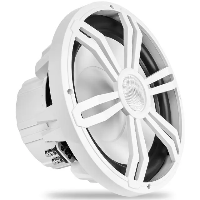 Alt view image 2 of 5 - BELVA BMS12RW 1000W Peak (400W RMS) 12" Marine Subwoofer with Multi-Color LED Lighting for Boats/ATV/UTV/SxS/Powersport