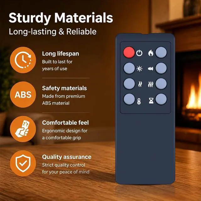 Alt view image 3 of 5 - MOVHEIYL Replacement Remote Control for PuraFlame 24" 27" Free Standing Electric Fireplace EF511A EF512A