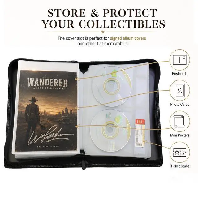 Alt view image 4 of 5 - PUTNATRUE CD DVD Storage Binder 2 Pack, Holds 112 Discs and 56 Booklets with Tag Slots, Media Organizer for Blu ray Movie, Music, Video Games, Home Collection and Car Travel (White Pages)
