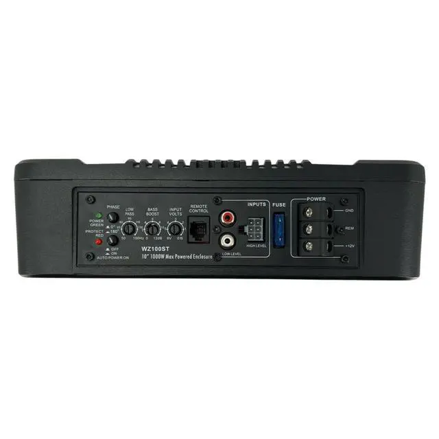 Alt view image 5 of 5 - Gravity Warzone WZ100ST 10" Pro Audio Active Compact Under Seat Slim Aluminum 1000 Watts 4 Ohm Subwoofer Powerful Loud Speaker with Bass Volume Control Knob