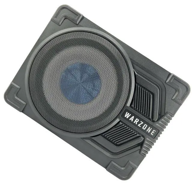 Alt view image 4 of 5 - Gravity Warzone WZ100ST 10" Pro Audio Active Compact Under Seat Slim Aluminum 1000 Watts 4 Ohm Subwoofer Powerful Loud Speaker with Bass Volume Control Knob