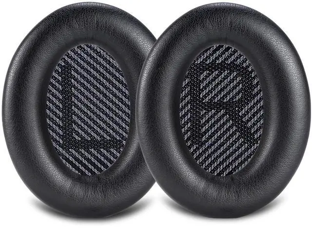 Main image of Lukvcoe Genuine Replacement Earpads Cushions for QuietComfort 35 & QC35 II Over-Ear Headphones, Soft Protein Leather Ear Pad Cushion with Noise Isolation Foam (Black)