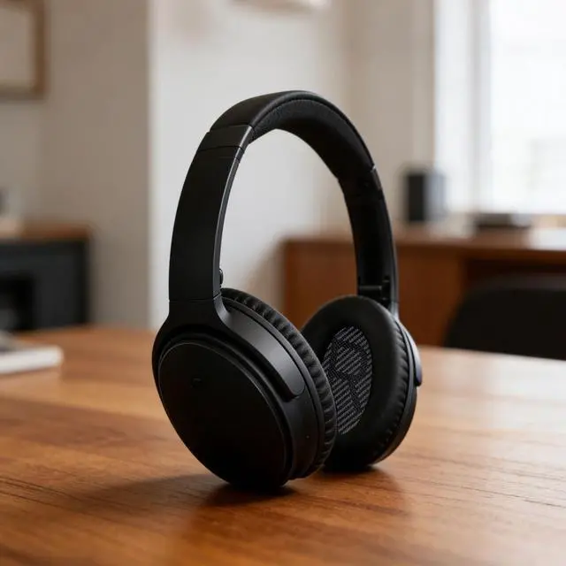 Alt view image 3 of 5 - Lukvcoe Genuine Replacement Earpads Cushions for QuietComfort 35 & QC35 II Over-Ear Headphones, Soft Protein Leather Ear Pad Cushion with Noise Isolation Foam (Black)