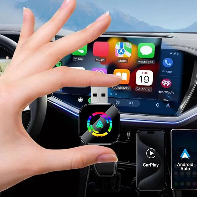 Alt view image 2 of 5 - Yoidesu Wireless Car Play Adapter with Automatic Connection, Wired to Wireless Car Play Adapter for Android Auto Conversion with Type C to USB