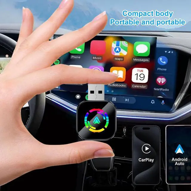 Alt view image 3 of 5 - Yoidesu Wireless Car Play Adapter with Automatic Connection, Wired to Wireless Car Play Adapter for Android Auto Conversion with Type C to USB