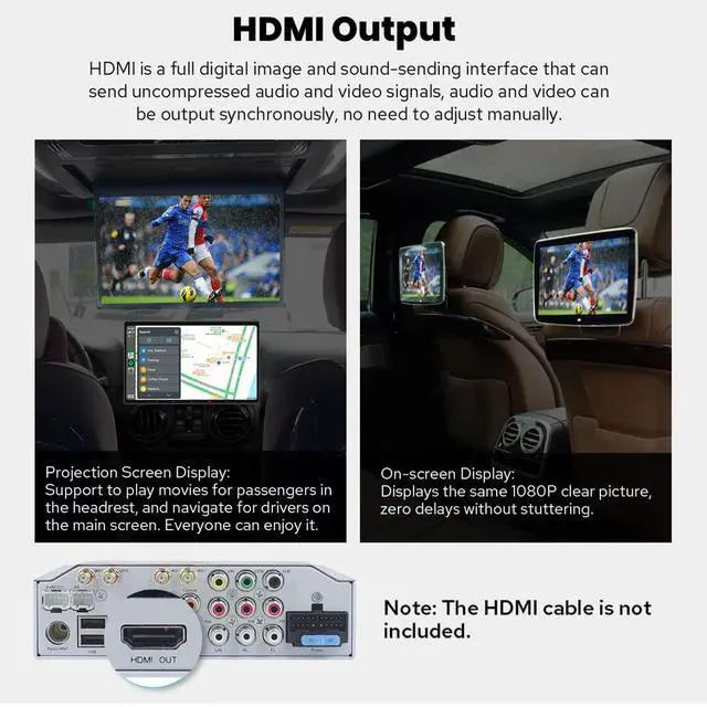 Alt view image 5 of 5 - Joying Single Din Touchscreen Radio 15.1 Inch Car Stereo with Apple Carplay & Android Auto, 8GB+128GB Android 13 Head Unit with Mirror Link, AM/FM, Bluetooth, SWC, GPS(JY-UTS15N8)