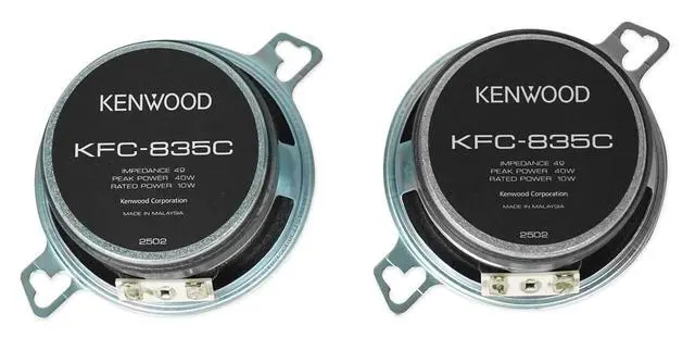 Alt view image 4 of 5 - Kenwood KFC835C 3.5-Inch Round Car Speaker System