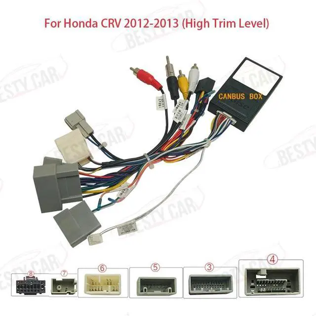 Alt view image 4 of 5 - 16pin Car Radio Stereo Power Retrofit Wiring Harness fits for Honda CRV 2010-2013 2.4L with Big screeen High Trim Level, Support Factory Navigation, OEM Backup Camera, Steering Wheel Control and USB