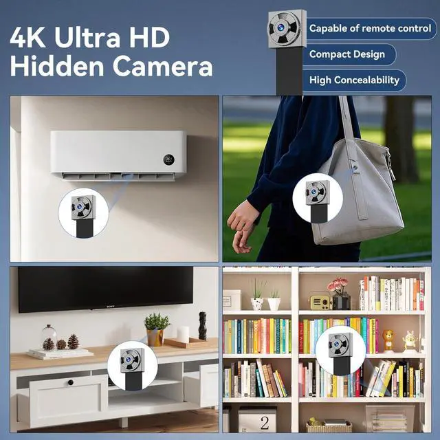 Alt view image 4 of 5 - CLLMITEY Wireless Ultra 4K HD Hidden Mini Camera, DIY Module Tiny Security Cam with Motion Detection and Loop Recording, 2500mAh Battery, Remote Control (Don't Support Wi-Fi and Not Include SD