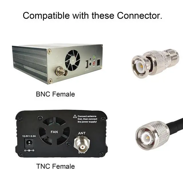 Alt view image 5 of 5 - FM Broadcast Antenna GP100 1/4 Wave 87-108MHz High Gain 3dBi Omnidirectional Outdoor Antenna with Ground Plane 32ft Cable TNC BNC Connector for 0.5W-100W FM Transmitter Stereo Receiver