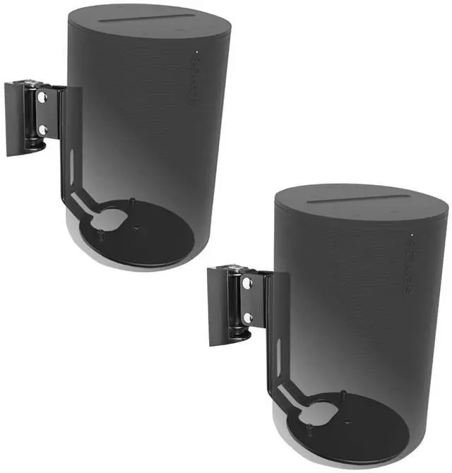 Main image of EMAQUIN Wall Mounts Brackets-Pair Set(2PCS) for Sonos Era 100/Era 100 SL Speaker(Include 2PCS,Swivel&Tilt,Sturdy Metal,Enduring Paint Coating,Compatible with Sonos Era 100/Era 100 SL,Pair,Black)