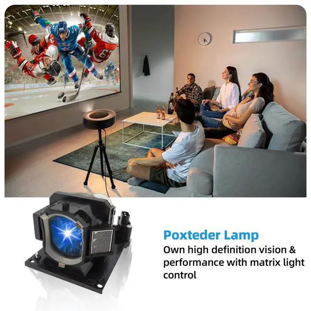 Alt view image 5 of 5 - Poxtedsr DT01431/DT01511 Replacement Projector Lamp Compatible with HITACHI CP-AX2503 CP-CW250WN CP-CW300WN CP-CX250 CP-CX300WN HCP-K26 HCP-K31 HCP-Q300, Lamp with Housing