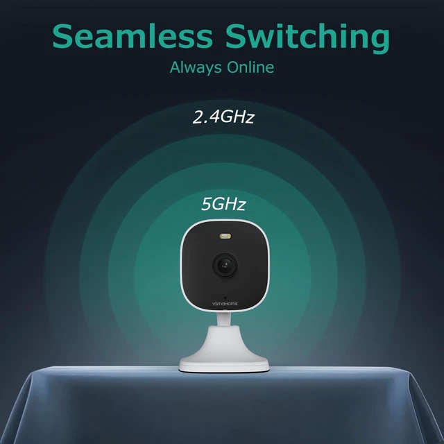 Alt view image 2 of 5 - VSMAHOME 4MP Outdoor Security Camera, 2.4g/5g Outdoor Cameras for Home Security Indoor,House Cameras with Audio and Video, Plug and Play, Support 128G Card Storage(Not Included)