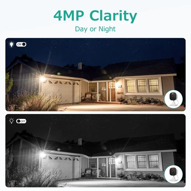 Alt view image 3 of 5 - VSMAHOME 4MP Outdoor Security Camera, 2.4g/5g Outdoor Cameras for Home Security Indoor,House Cameras with Audio and Video, Plug and Play, Support 128G Card Storage(Not Included)