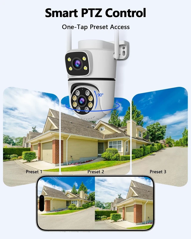 Alt view image 4 of 5 - 5MP Outdoor Wireless Security Camera, PTZ WiFi Video Surveillance Cameras