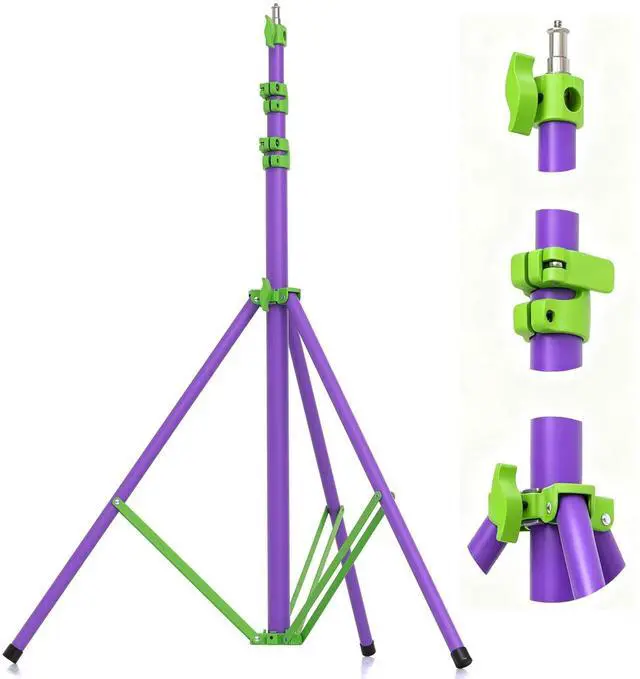 Main image of AMBITFUL GM280 Light Stand 9.18ft/280cm Air Cushioned Heavy Duty Aluminum Tripod with 1/4" & 3/8" Screw for Softbox Ring Light Studio Camera Video Photography Equipment Foldable (Purple)