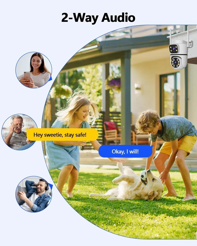 Alt view image 3 of 5 - 5MP Outdoor Wireless Security Camera, PTZ WiFi Video Surveillance Cameras