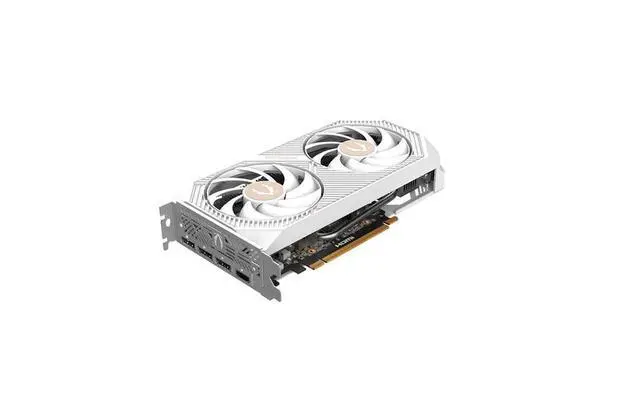 Alt view image 3 of 4 - ZOTAC GeForce RTX 5060 Twin Edge OC White Edition Graphics Card, NVIDIA, 8GB GDDR7, DLSS 4, 3 DisplayPort 2.1b & HDMI 2.1b, PCIE 5.0 (ZT-B50600Q-10M)
