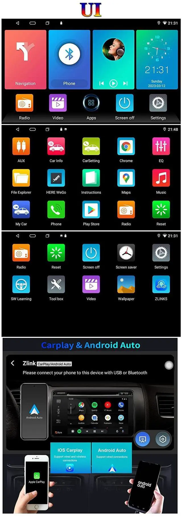 Alt view image 5 of 5 - XISEDO for Dodge RAM ProMaster 1500 2500 3500 2014-2022 Car Radio Stereo Carplay IPS Android Car Stereo 9" in-Dash Head Unit WiFi GPS Navigation Steering Wheel Control RAM 4G ROM 64G