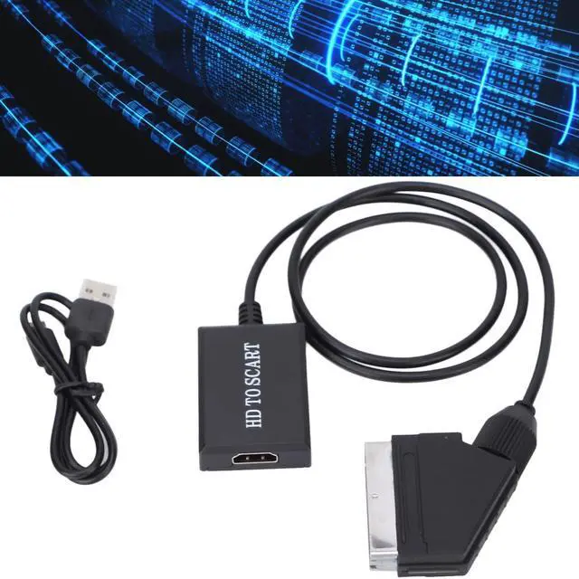 Alt view image 2 of 5 - HDMI to SCART Converter, HD Digital Video HDMI to Analog Video and L/R Audio Adapter Support DVI, for CRT/VHS/DVD CVBS Play