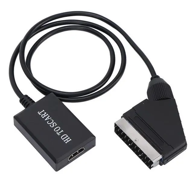 Alt view image 3 of 5 - HDMI to SCART Converter, HD Digital Video HDMI to Analog Video and L/R Audio Adapter Support DVI, for CRT/VHS/DVD CVBS Play