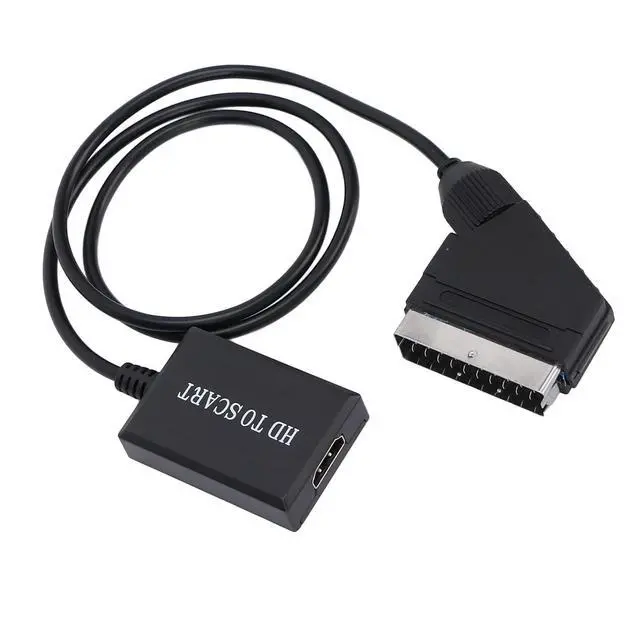 Alt view image 4 of 5 - HDMI to SCART Converter, HD Digital Video HDMI to Analog Video and L/R Audio Adapter Support DVI, for CRT/VHS/DVD CVBS Play