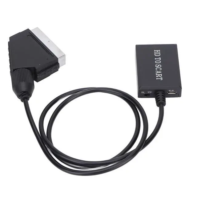 Alt view image 5 of 5 - HDMI to SCART Converter, HD Digital Video HDMI to Analog Video and L/R Audio Adapter Support DVI, for CRT/VHS/DVD CVBS Play